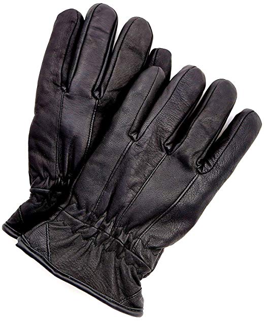 Riparo Men's Insulated Full-Grain Leather Driver Work Winter Gloves
