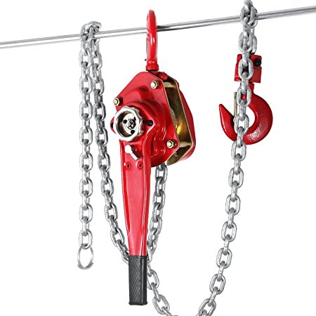 VEVOR Lever Block Chain Hoist 3Ton 6000LBS Chain Block 10FT Chain Hoist Winch Lift Hoists with Hook (10FT)