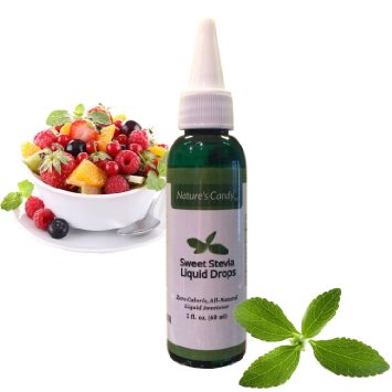 All Natural Stevia Liquid Drops - No Artificial Ingredients of Any Kind - Highly Concentrated Stevia Extract Sugar Substitute 2 Oz60 Ml