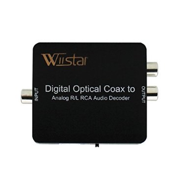 Wiistar Fiber Optical Decoder Support AC3DTSDolby Toslink Coaxial Digital To Analog Audio LR Decoder 35mm Earphone