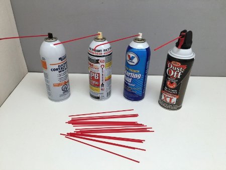 Aero Straws - Aerosol and Spray Can Straw Tubes 10 count fits WD40, Automotive lubricants, Gun Lubricants, Brake Fluid, Silicon, Spray paints, air dusters and many more