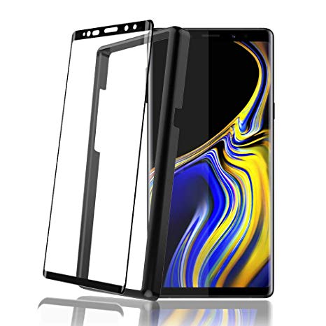 L K 1 Pack Screen Protector for Samsung Galaxy Note 9, Tempered Glass [9H Hardness] [Bubble Free] [Case Friendly] [Scratch Resistance] [Alignment Frame Easy Installation] Screen Protective Film -Black