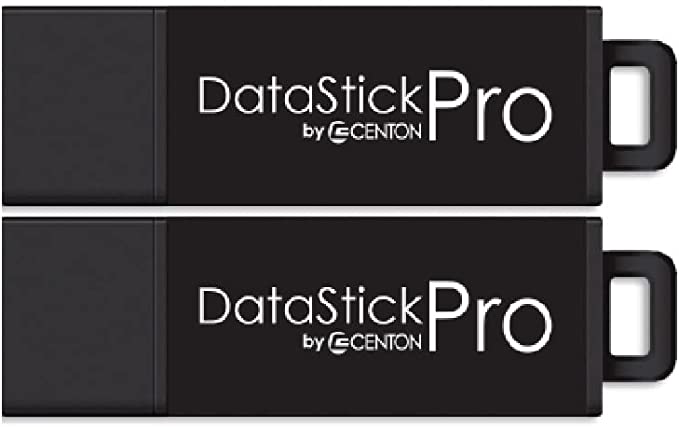 Centon DataStick Pro USB 3.0 Flash Drive 8GB x 2, Black (S1-U3P6-8G-2)