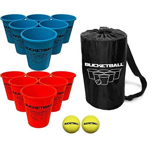 BucketBall - Beach Edition - Ultimate Beach, Pool, Yard, Camping, Tailgate, BBQ, Backyard, Lawn, Water, Wedding, Events, Indoor, Outdoor Game – Best Gift Toy for Boys, Girls, Teens, Adults, Family