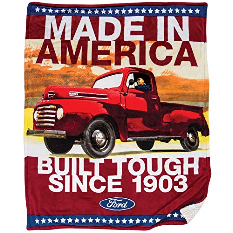 Ford Truck Fleece Sherpa Throw - Strong & Tough American Vintage Truck