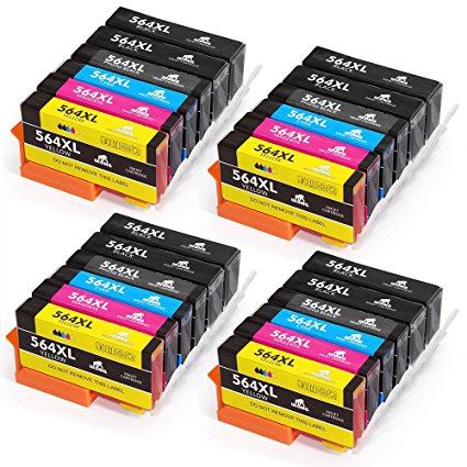 IKONG Compatible Ink Cartridge Replacement for Printer Ink HP 564(8 Black, 4 Photo Black, 4 Cyan, 4 Magenta, 4 Yellow) Compatible with HP Photosmart 7520 6520 5520 7510 6510 c310a 7515 c6380