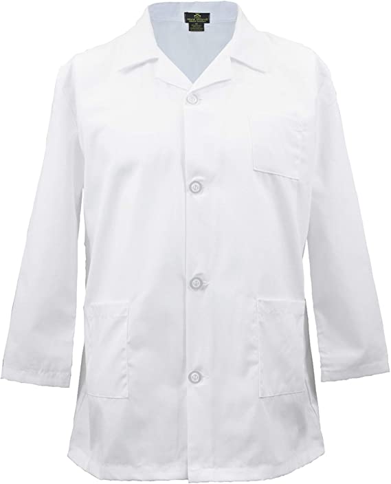 BaHoki Essentials Childrens Lab Coat - Doctors White Lab Coat - Great for Dress up and School Projects - Authentic Design
