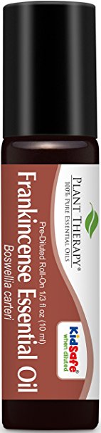 Plant Therapy Frankincense Carteri Essential Oil Pre-Diluted Roll-on. Ready to use! 100% Pure, Therapeutic Grade Essential Oils Diluted in Fractionated Coconut Oil. 10 ml (1/3 oz).