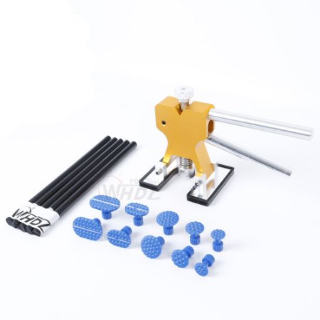 WHDZ PDR Tool Kit - Glue Puller Hand Lifter with 10pcs Puller Tab Glue Stick - Paintless Dent Repair Tool