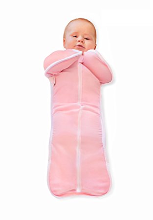 Bebemooi Sleephack: 100% Cotton Natural Sleeved Sleeper (Large, Pink)
