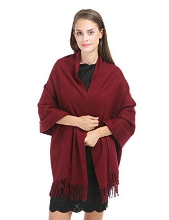Cashmere Wrap Shawl Stole for Women Winter Extra Large(79" X 28") Men Solid Lambswool Pashmina Scarf with Gift Box