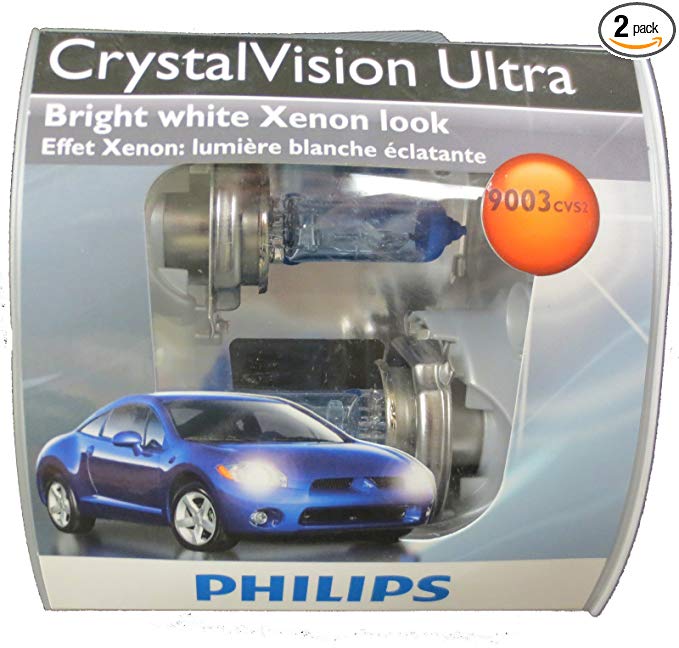 Philips 9003 CrystalVision ultra Upgrade Headlight Bulb (Pack of 2)