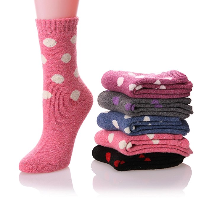 ProEtrade Women Super Thick Winter Socks – 5 Pairs Warm Crew Socks