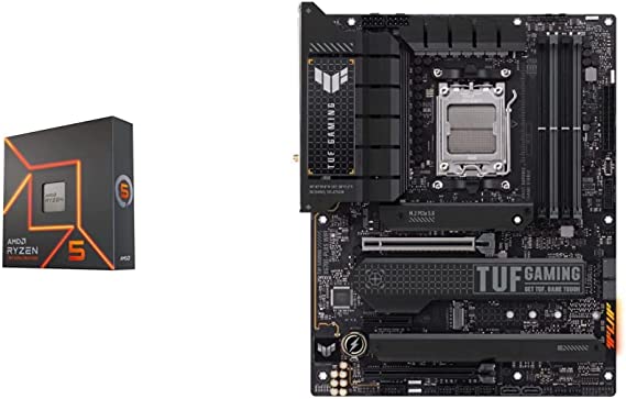 AMD Ryzen™ 5 7600X 6-Core, 12-Thread Unlocked Desktop Processor   ASUS TUF Gaming X670E-PLUS WiFi 6E Socket AM5 (LGA 1718) Ryzen 7000 ATX Gaming Motherboard