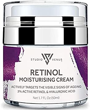 Retinol 3% Face Cream | Day and Night Serum | Anti-Ageing | Hyaluronic Acid | 50ml