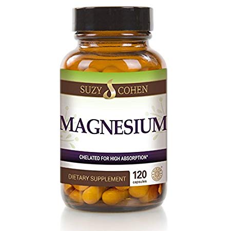 Chelated Magnesium Capsules - Supports Kreb's energy production - 60 Servings - By Suzy Cohen, RPh