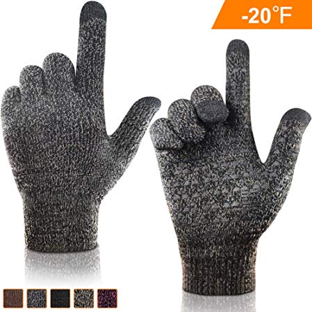 arteesol Winter Gloves, Touch Screen Gloves Knitted Warm Gloves for Outdoor Cycling Climbing Sports for Men and Women