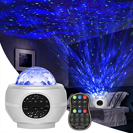 Star Projector Night Light,Galaxy Projector with Bluetooth Speaker Timer Remote Control,15 Colors Music Starry Projector with Cable Nebula Cloud or Baby Kids Bedroom/Game Rooms/Home Theatre