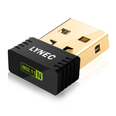 LYNEC UA1 150Mbps Mini Wireless USB Network Adapter 802.11N Wi-Fi USB Nano Dongle Support Windows XP, Windows Vista, Win 7/8/8.1, Mac, Linux v3.0.0.4
