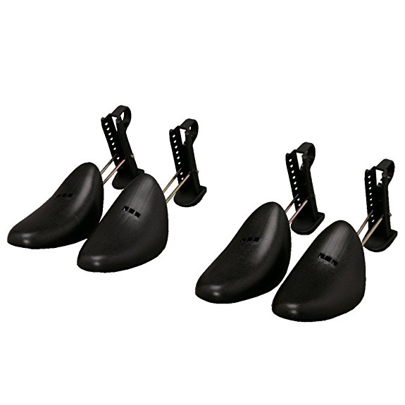 APIKA Shoe Stretcher Plastic Adjustable Men Set of 2 Black