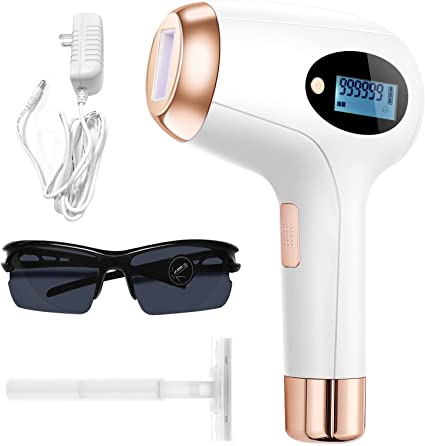 Hair Removal Device Hair Removal for Women and Man Permanent Hair Removal Hair Removal Facial Leg Arm with 999999 Flashes 5 Energy Levels 2 Flash Modes Painless Hair Removal Machine