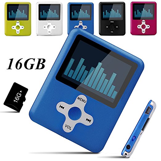 Lecmal Economic Multifunctional MP3 Player / MP4 Player Music Player Portable MP3/MP4 Player with 16G Micro SD Card Mini USB Port - Voice Recorder Media Player Flash Disk , Best Gift for Kids
