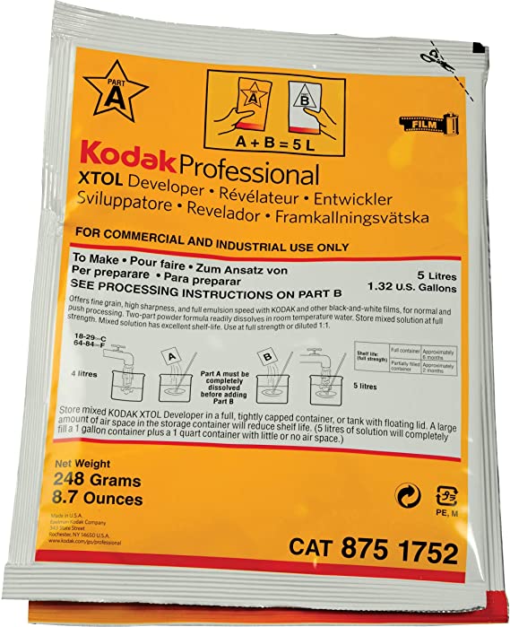 Kodak XTOL Black & White Film Developer, Powder to Make 5 Liters.