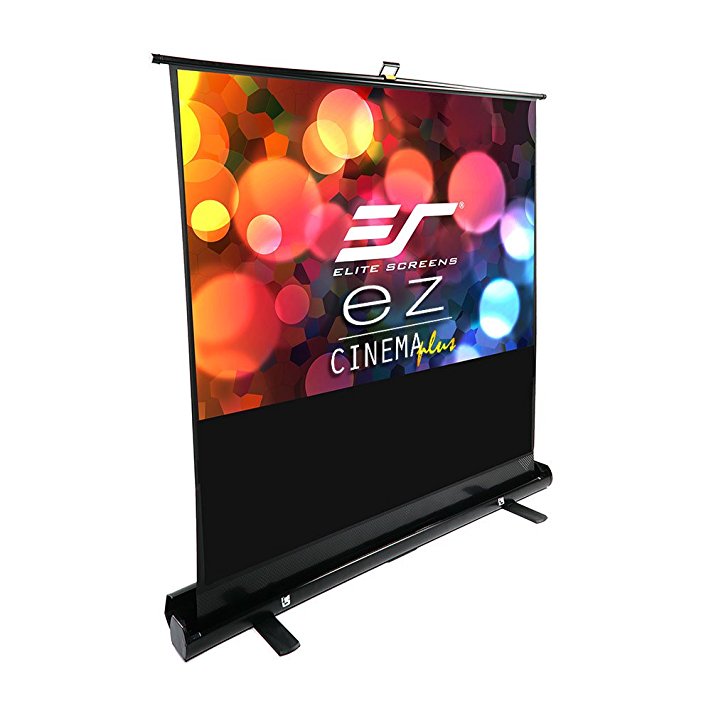 Elite Screens ezCinema Plus Series, 100-inch Diagonal 16:9, Floor Pull Up Portable Projection Screen, Model: F100XWH1