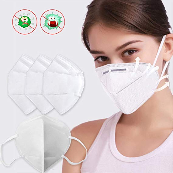 6pcs Safety Mask, FFP2 Mask Anti Pollution N95 Mask Dustproof Face Mask, Disposable Breathing Masks for Personal Health