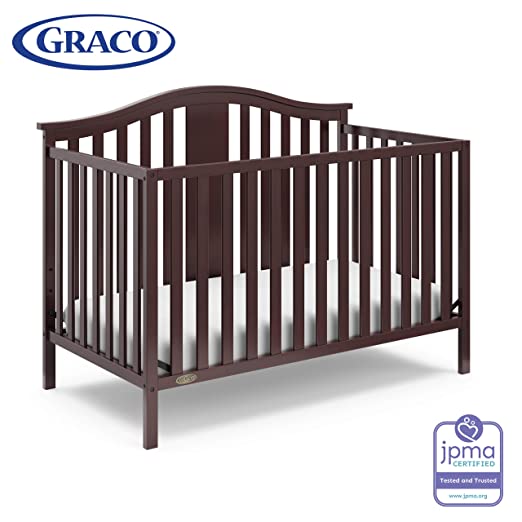 Storkcraft Graco Solano 4-in-1 Convertible Crib with Drawer, Assembly Required (Mattress Not Included), Espresso