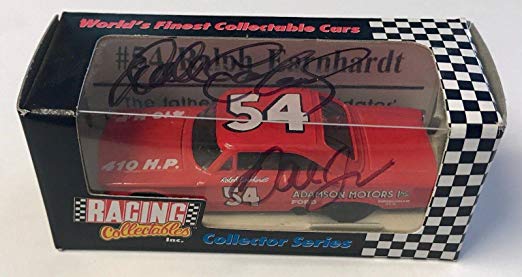 1991 Dale Earnhardt Sr & Dale Earnhardt Jr Dual Signed 1/64 Ralph Diecast Car - Autographed Diecast Cars