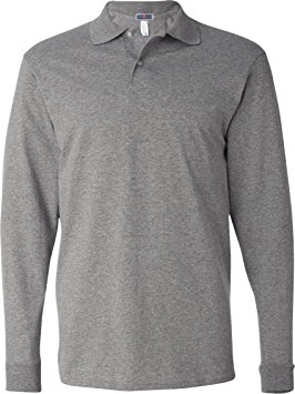 Jerzees Men's Jersey Long Sleeve Polo with Spotshield