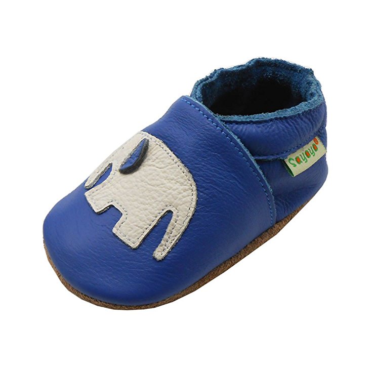 Sayoyo Soft Sole Leather Baby Shoes Baby Moccasins Elephant