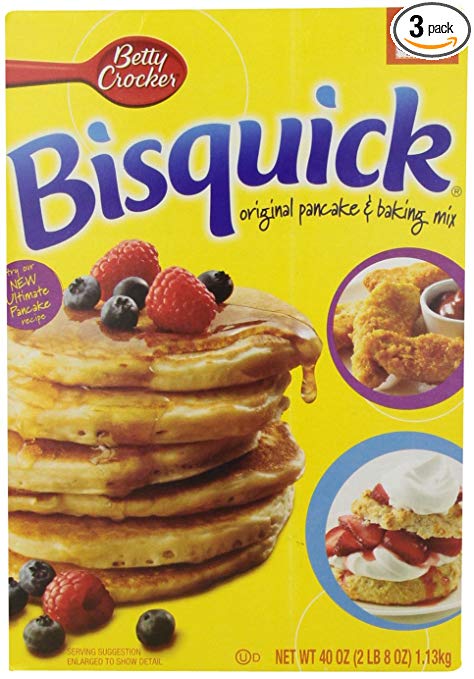 Bisquick Pancake and Baking Mix, 40-Ounce Boxes (Pack of 3)