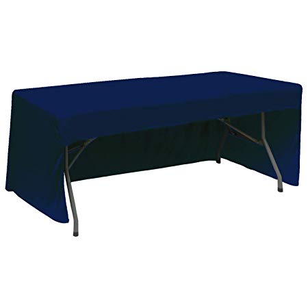 ABCCANOPY 6 FT Rectangle Tablecloth Table Cover for Rectangular Tables in Washable Polyester-Great for Buffet Table, Parties, Holiday Dinner, Wedding & More(Navy Blue)