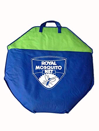 Royal Speciality Products Double Bed Fold-Able Mosquito Net Blue Border