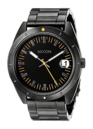 Nixon Men's A359-577 Rover SSII Black and Orange Stainless Steel Watch