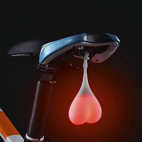 Youlanda Outdoor Sport Bike Tail Light Night Warning Cycling Taillight, Funny Heart Shaped