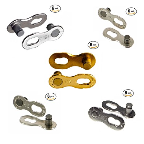 KMC Missing Link 6,7,8,9,10,11 Speed (SILVER/GOLD) 6 Pairs - FULFILLED BY AMAZON - FAST SHIPPING