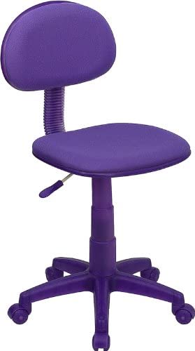 Flash Furniture Purple Fabric Swivel Task Office Chair, BIFMA Certified