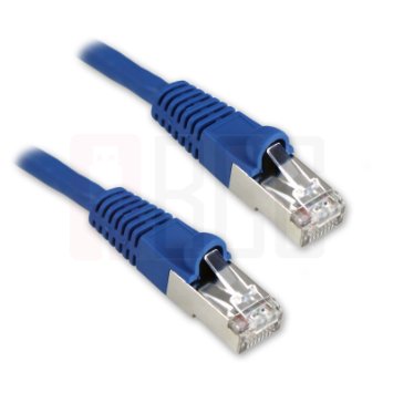 BuyCheapCables 10 Feet High Quality Cat7 Category 7 SSTP Shielded Patch 600MHz Molded Cable Blue - 10ft