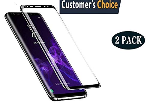 Samsung Galaxy S9 Plus Tempered Glass Screen Protector,[2-Pack]-9H Hardness,Anti-Fingerprint,Ultra-Clear, Full Coverage,Bubble Free Screen Protector for Galaxy S9 Plus