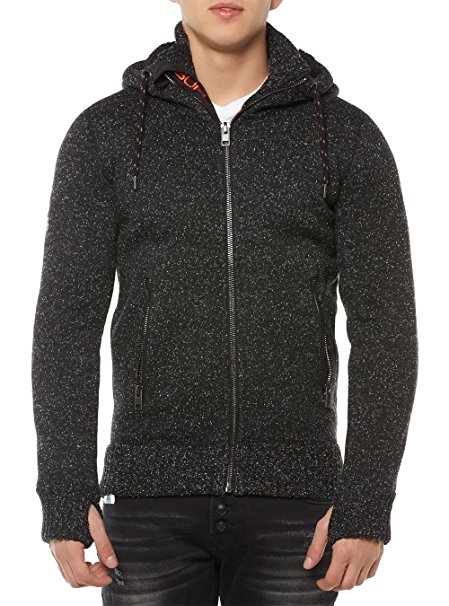 Superdry Mens Expedition Mountain Zip Hood Jacket in Black Grit