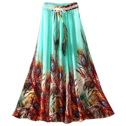 Ashir Aley Beautiful Flowy Summber Chiffon Long Maxi Skirt