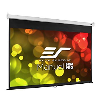 Elite Screens Manual SRM Pro, 84-INCH 16:9, Manual Slow Retract Projector Screen, 8K / 4K Ultra HD 3D Ready, 2-YEAR WARRANTY, M84HSR-PRO