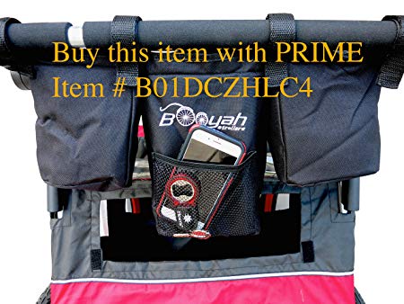 New and Improved Double Stroller Organizer By Booyah Child and Large Pet Stroller.