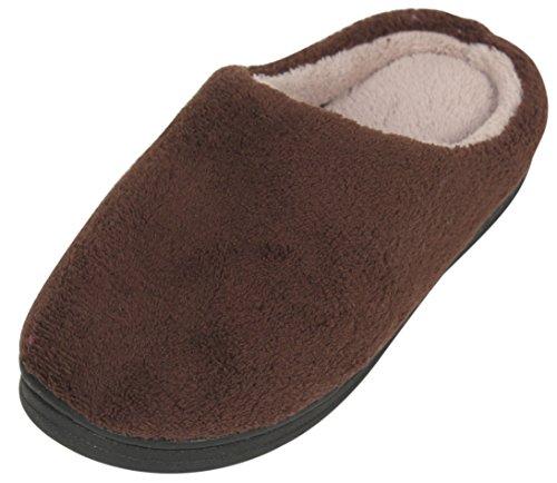 LUXEHOME Men's Slip On Indoor/Outdoor Coral Fleece Footwear/Slipper