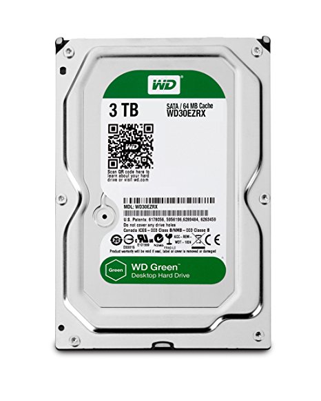 WD Caviar 3TB SATA 6 GB/s 64MB Cache 3.5 inch OEM Internal Hard Drive Green