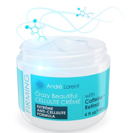 Andre Lorent Cellulite Cream - Breakthrough Cellulite Treatment Visibly Reduces Dimples and Uneven Bumps Contains Proven Anti Cellulite Ingredients Retinol Caffeine Shea Butter and Sunflower Seed Oil