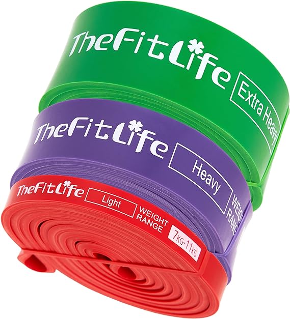 TheFitLife Pull Up Assistance Bands- Resistance Bands for Working Out Green Purple Red